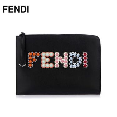 FENDI 芬迪 女士手拿包8M0363 A13J/F0X93 黑色 洲际速买