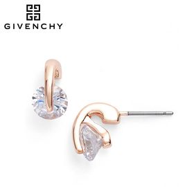 Givenchy/纪梵希 简约风锆石 玫瑰金色女士耳钉