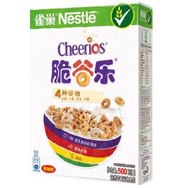 雀巢(Nestle) 脆谷乐 麦片 非油炸 五谷膳食纤维 高钙 小圈圈 即食 营养 即食谷物早餐500g 