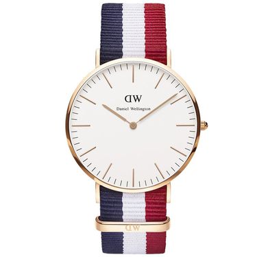 Daniel Wellington 丹尼尔·惠灵顿 DW男士腕表 英伦风格系列 尼龙表带 表盘直径40mm