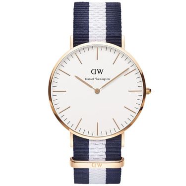 Daniel Wellington 丹尼尔·惠灵顿 DW男士腕表 英伦风格系列 尼龙表带 表盘直径40mm